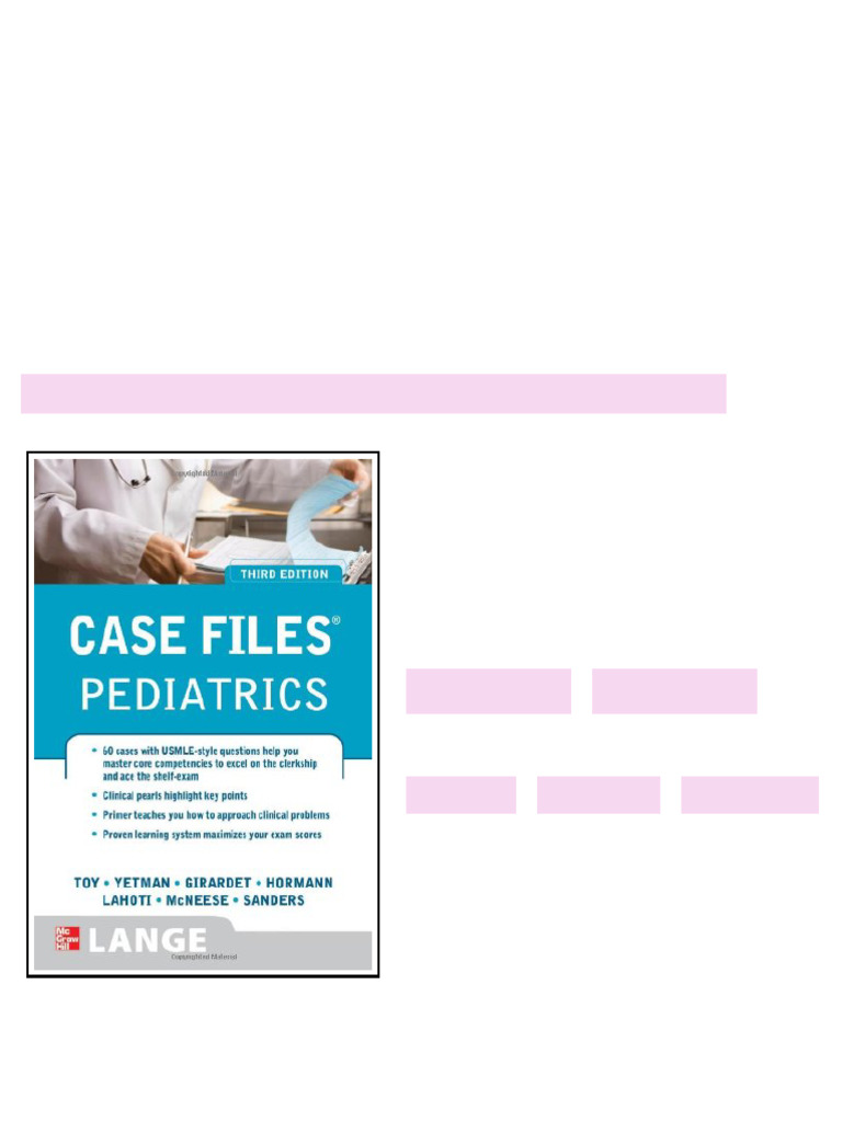 (Ebook) Case Files Pediatrics, Third Edition (LANGE Case Files) by ...