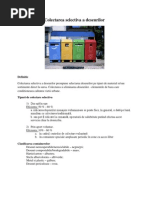 Colectarea Selectiva A Deseurilor Prezentare