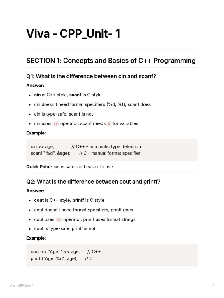 C++ Programming Concepts and Basics | PDF | Pointer (Computer ...