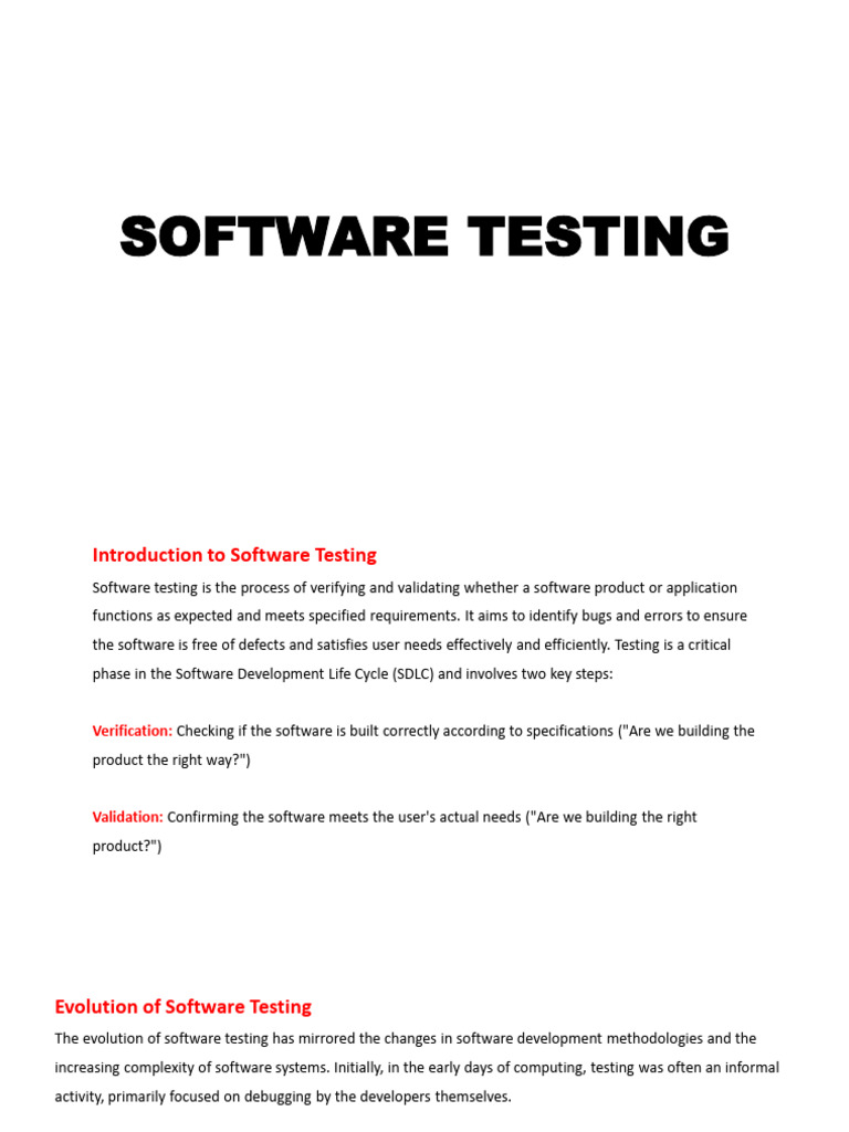 Comprehensive Guide to Software Testing | PDF | Software Testing ...