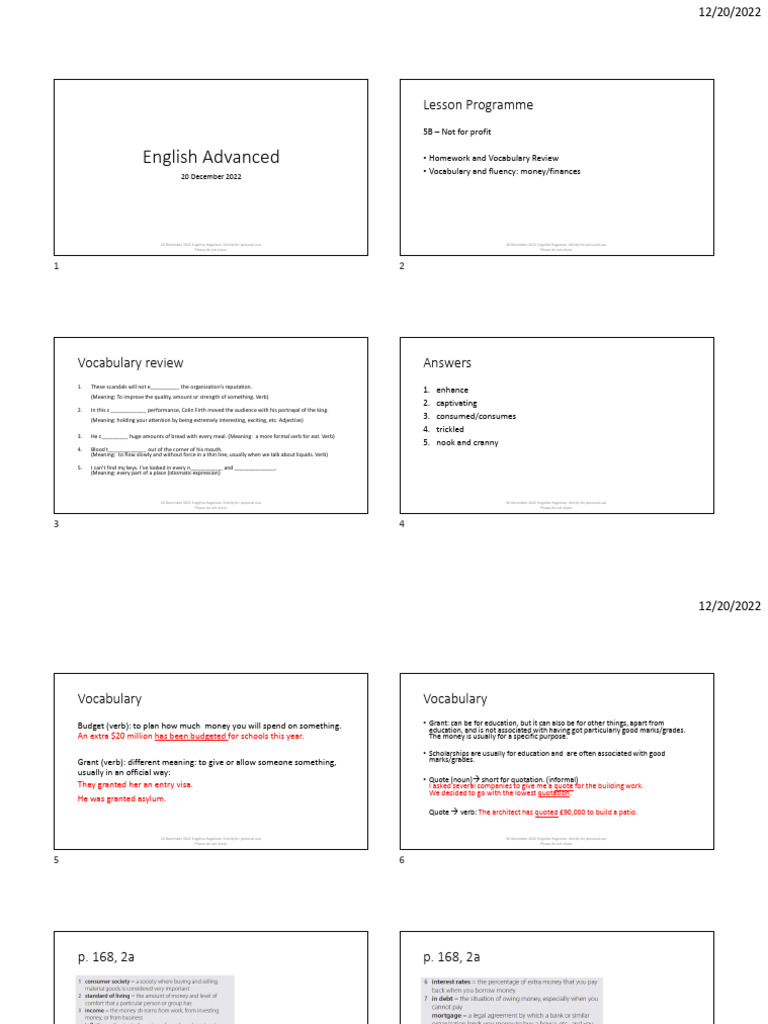English Advanced (C1)-Lesson10s | PDF | Syntax | Grammar