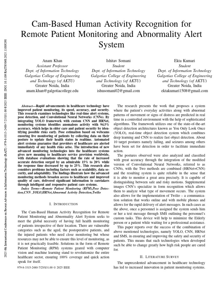 Cam-Based Human Activity Recognition for Remote Patient Monitoring and ...