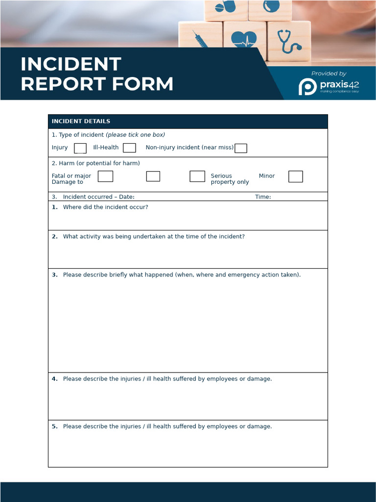 Incident Record Form - Praxis42 | PDF