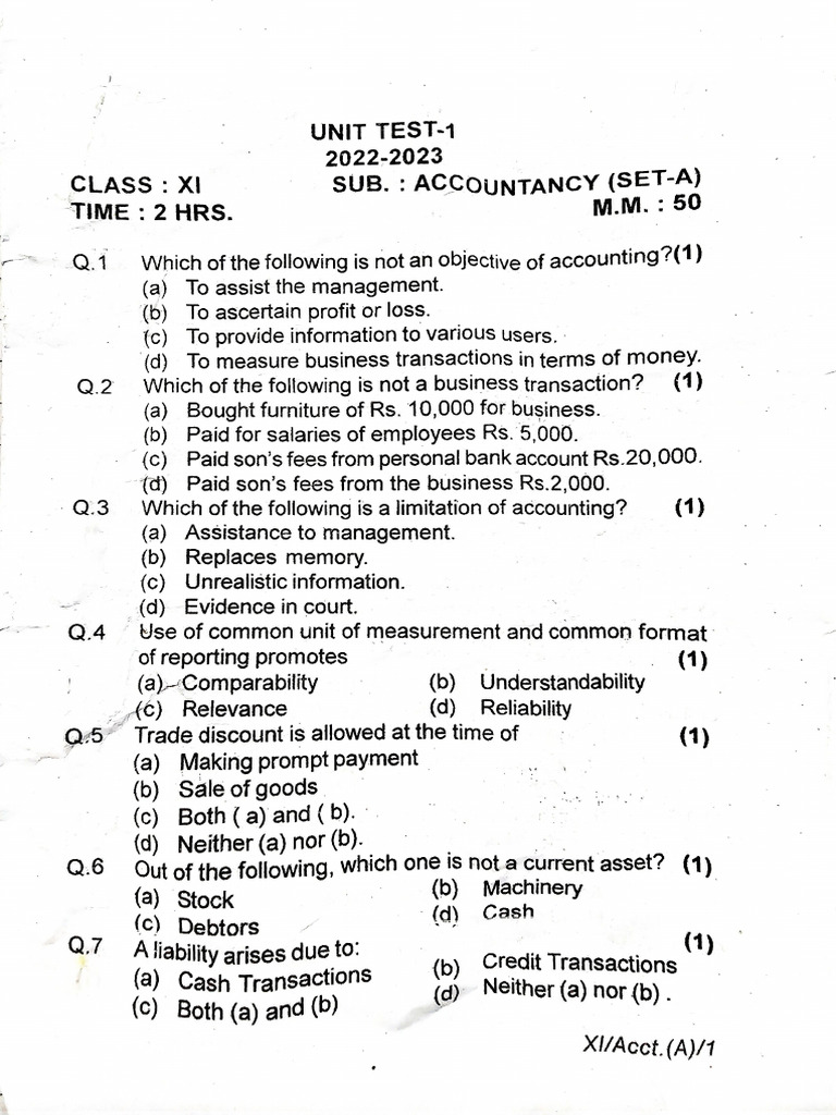 Unit Test July | PDF
