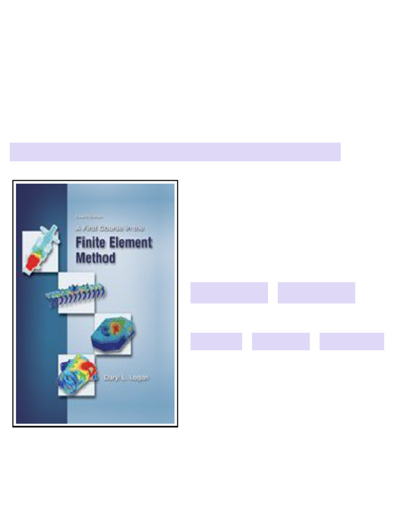 (Ebook) A First Course in the Finite Element Method by Daryl L. Logan ...