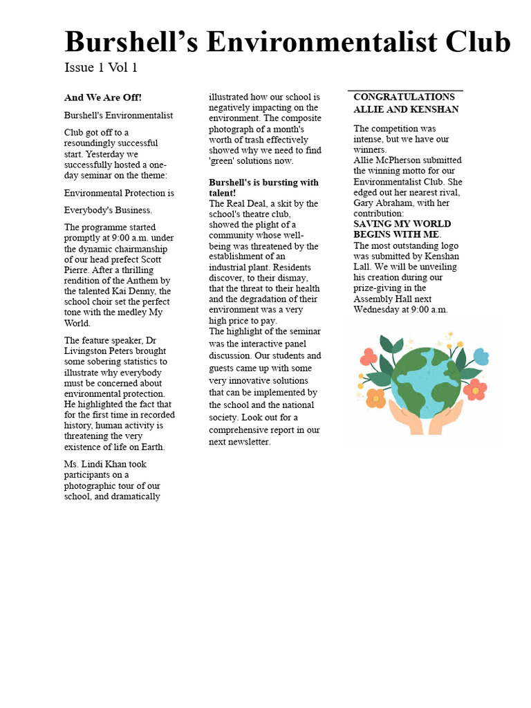 News Letter | PDF | Natural Environment | Nature