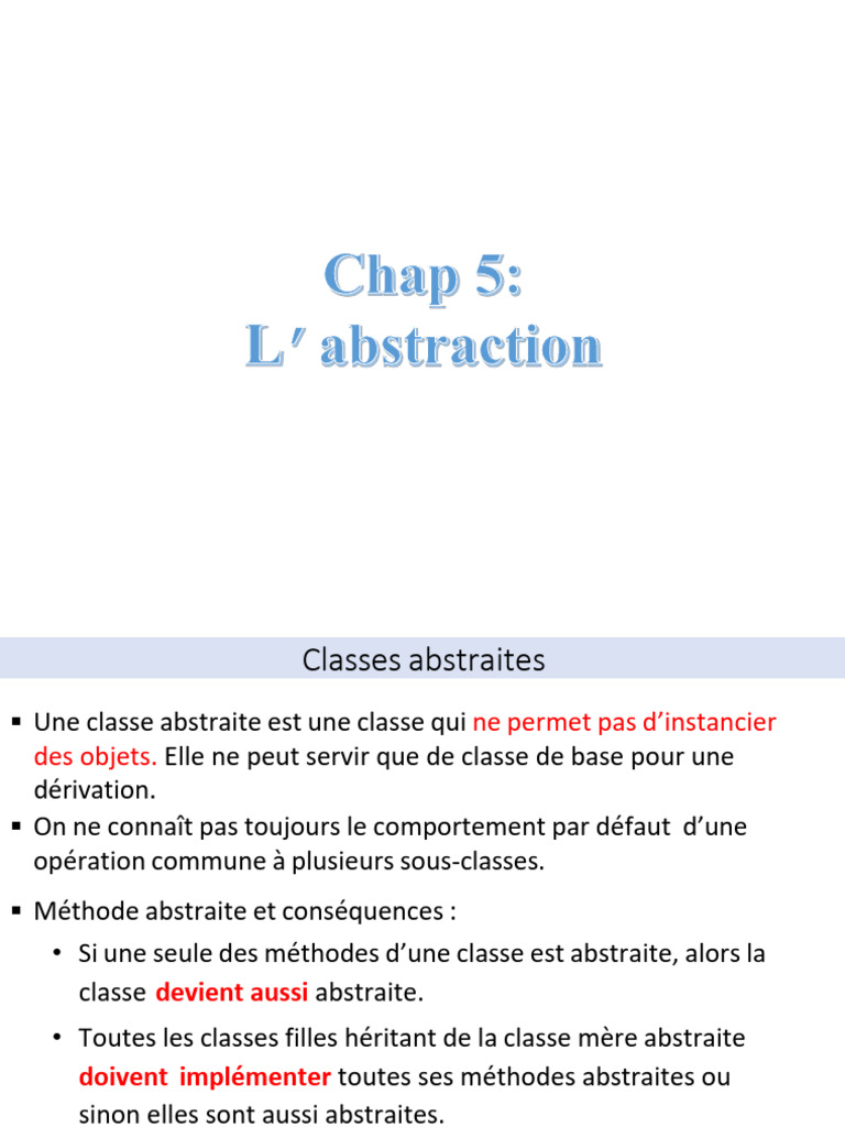 Comprendre les classes abstraites en Java | PDF | Paradigme de ...