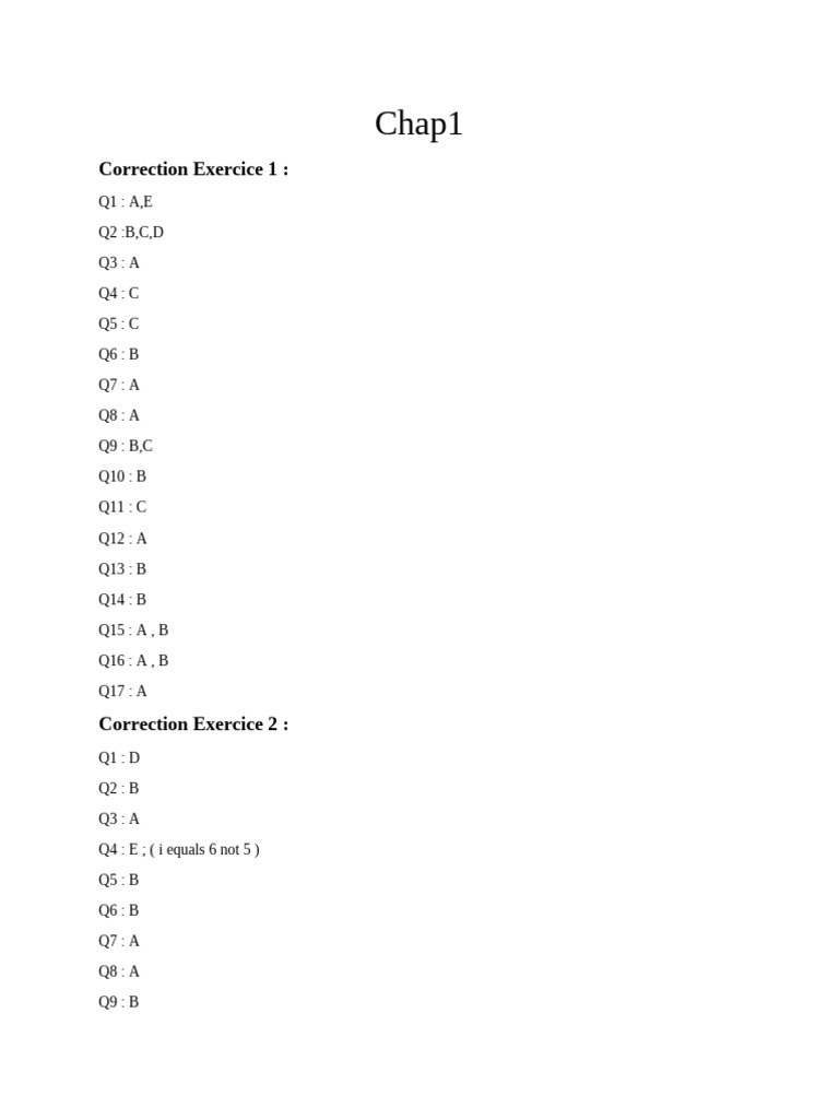 Chap1 Correction | PDF