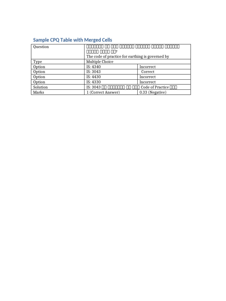 Sample CPQ Table Merged | PDF