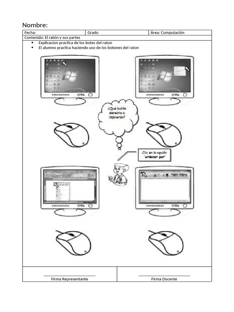 Partes y Uso del Ratón en Computación | PDF
