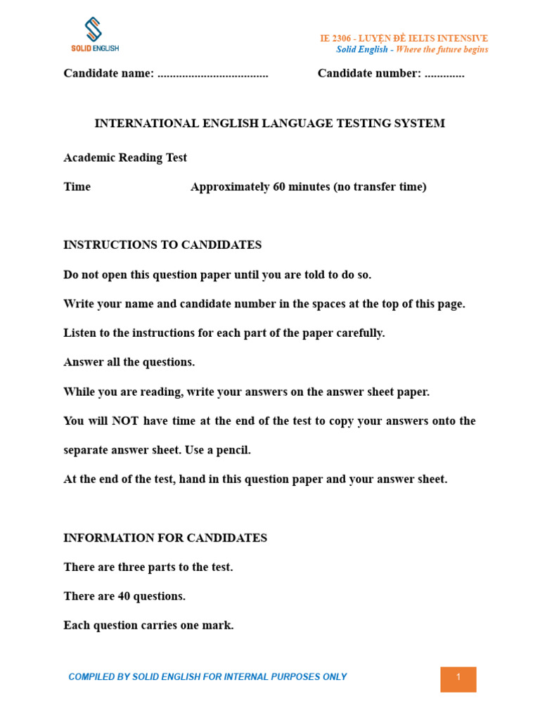 IELTS Intensive Reading Practice Test | PDF | Snow | Water