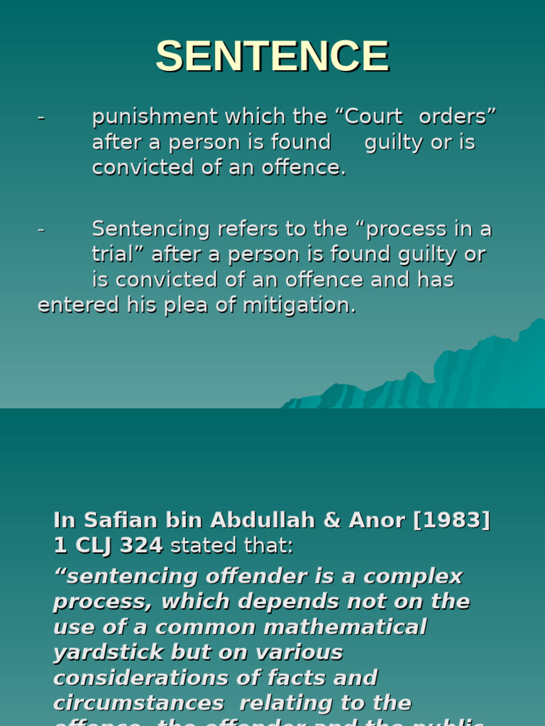 03 - SENTENCE | PDF | Sentence (Law) | Crimes