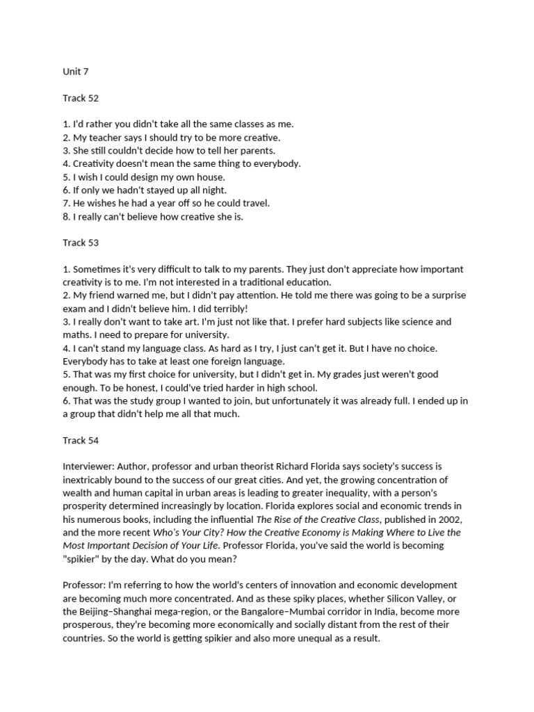 Perspectives3 Wb Audio Script Unit07 | PDF