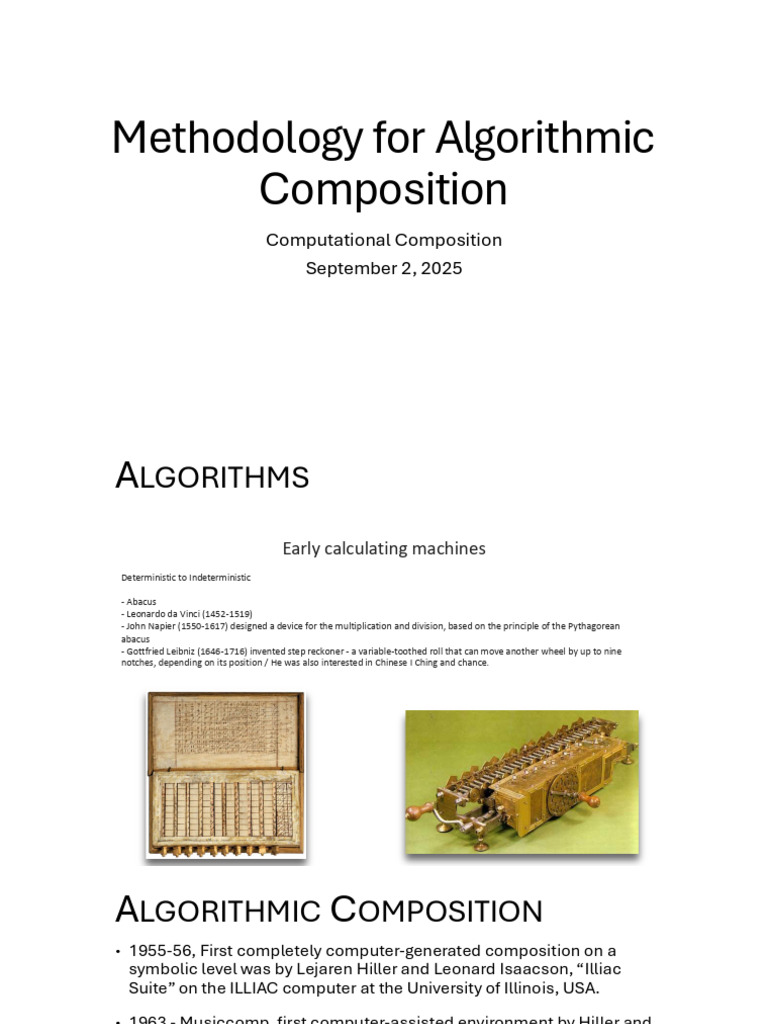 Algorithmic Composition Methodology | PDF | Markov Chain | Chaos Theory