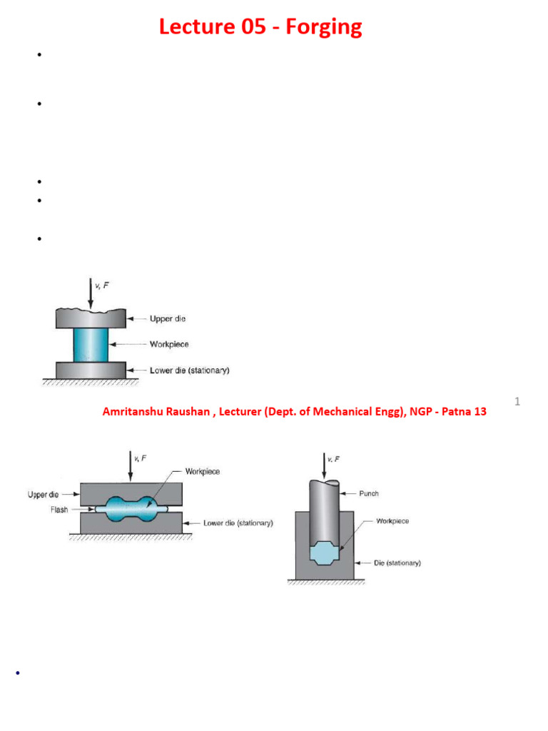 Lec 5 Forging | PDF | Forging | Friction
