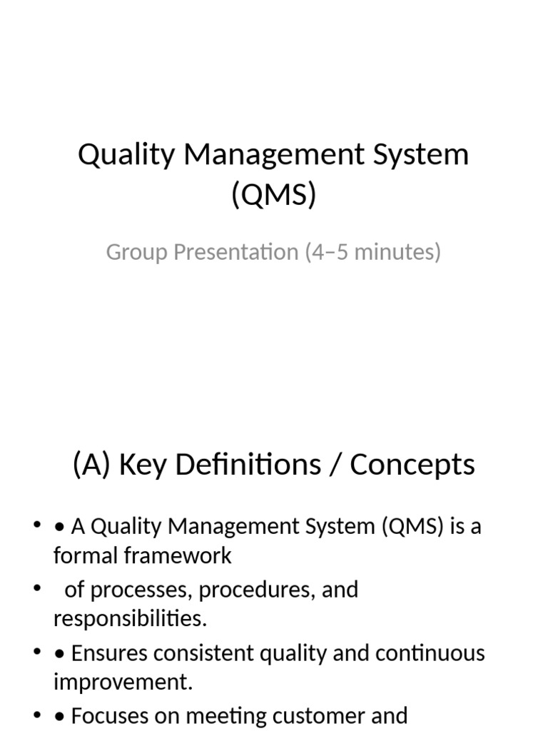 Understanding Quality Management Systems | PDF