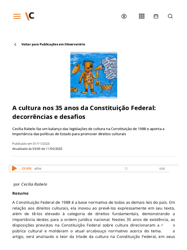 Direitos Culturais na Constituição de 1988 | PDF | Emenda ...
