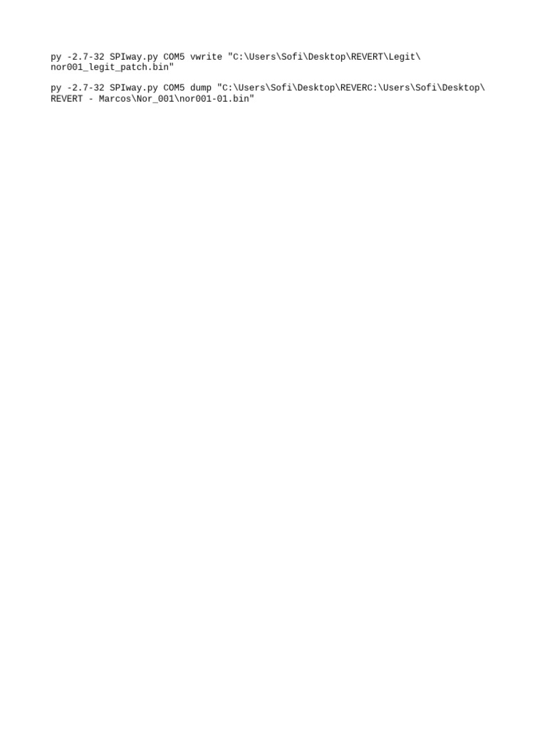 SPIway Commands for COM5 Operations | PDF