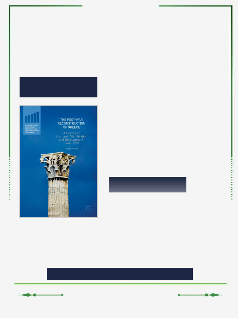 The Post War Reconstruction of Greece 1st Edition George Politakis ...