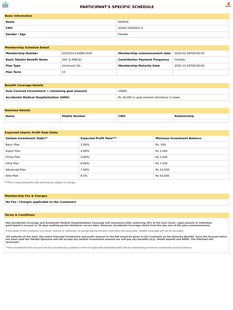 PSS Form | PDF | Economies | Financial Services