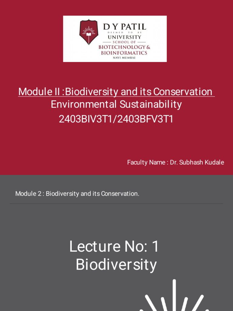 Biodiversity and Conservation Overview | PDF | Biodiversity ...