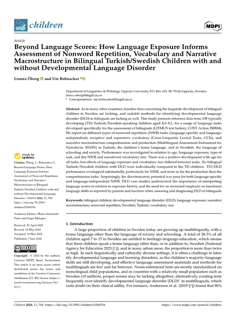 Beyond Language Scores How Language Exposure Infor | PDF ...
