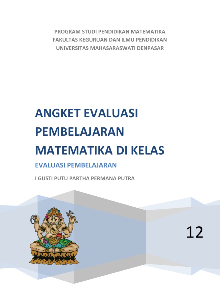 Angket Evaluasi Pembelajaran Matematika Di Kelas | PDF