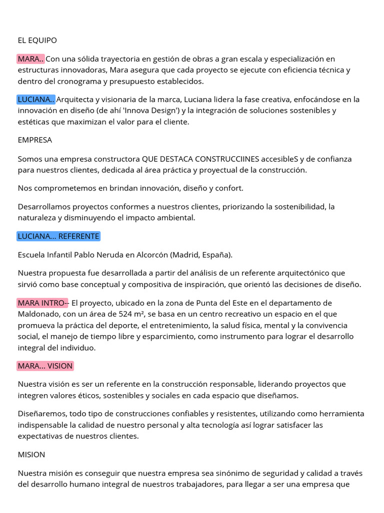 Desarrollamos Proyectos Conformes a Nuestros Clientes, Priorizando La ...