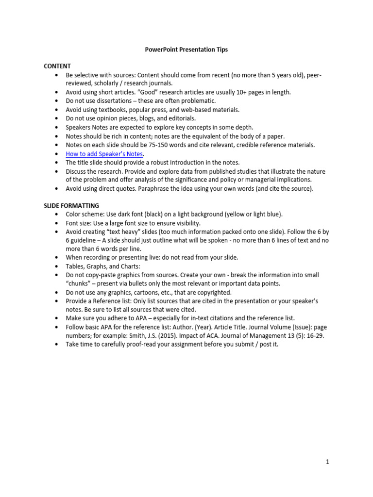PowerPoint Presentation Best Practices | PDF | Apa Style | Graphics