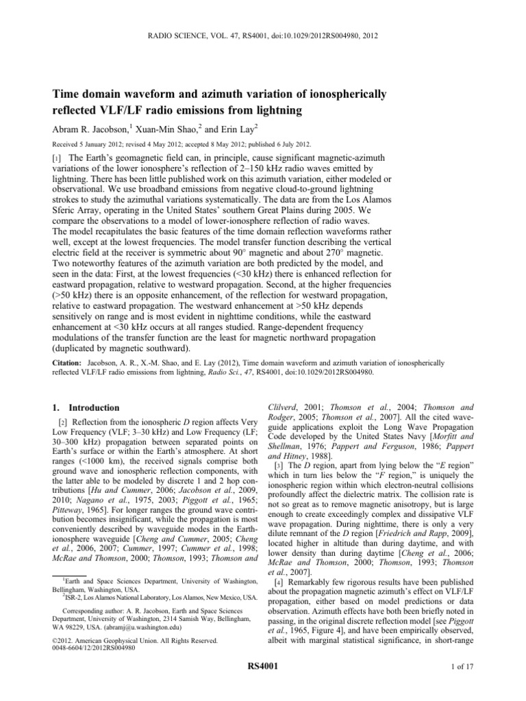 Radio Science - 2012 - Jacobson - Time domain waveform and azimuth ...