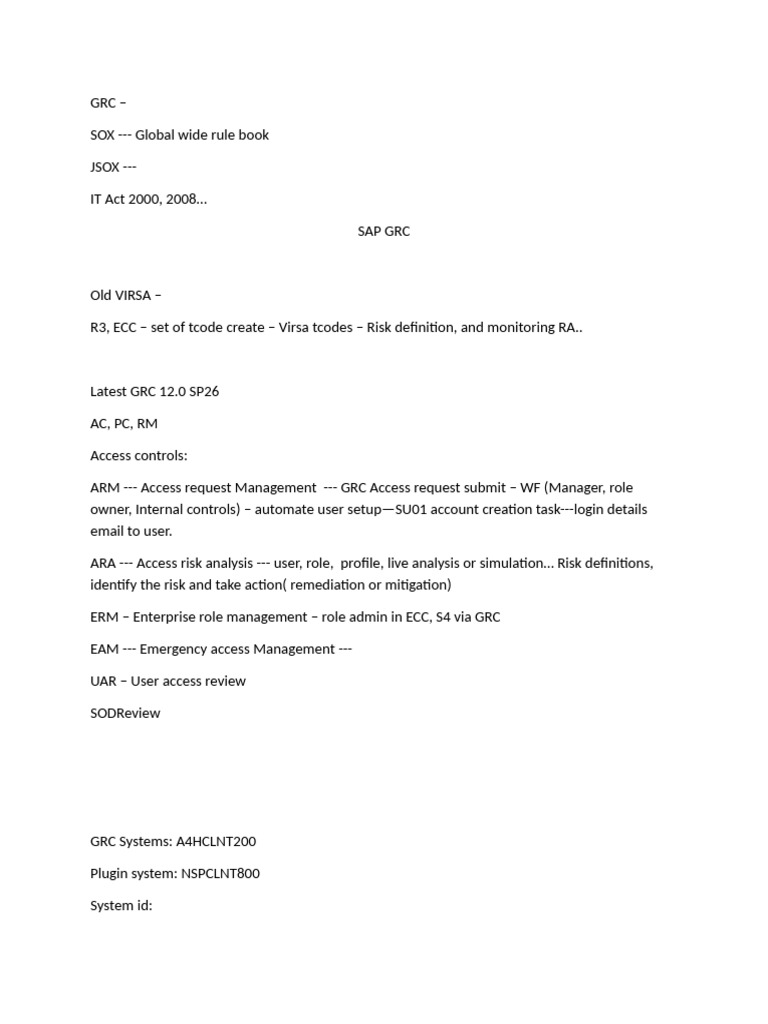 GRC Access Control and Management Overview | PDF