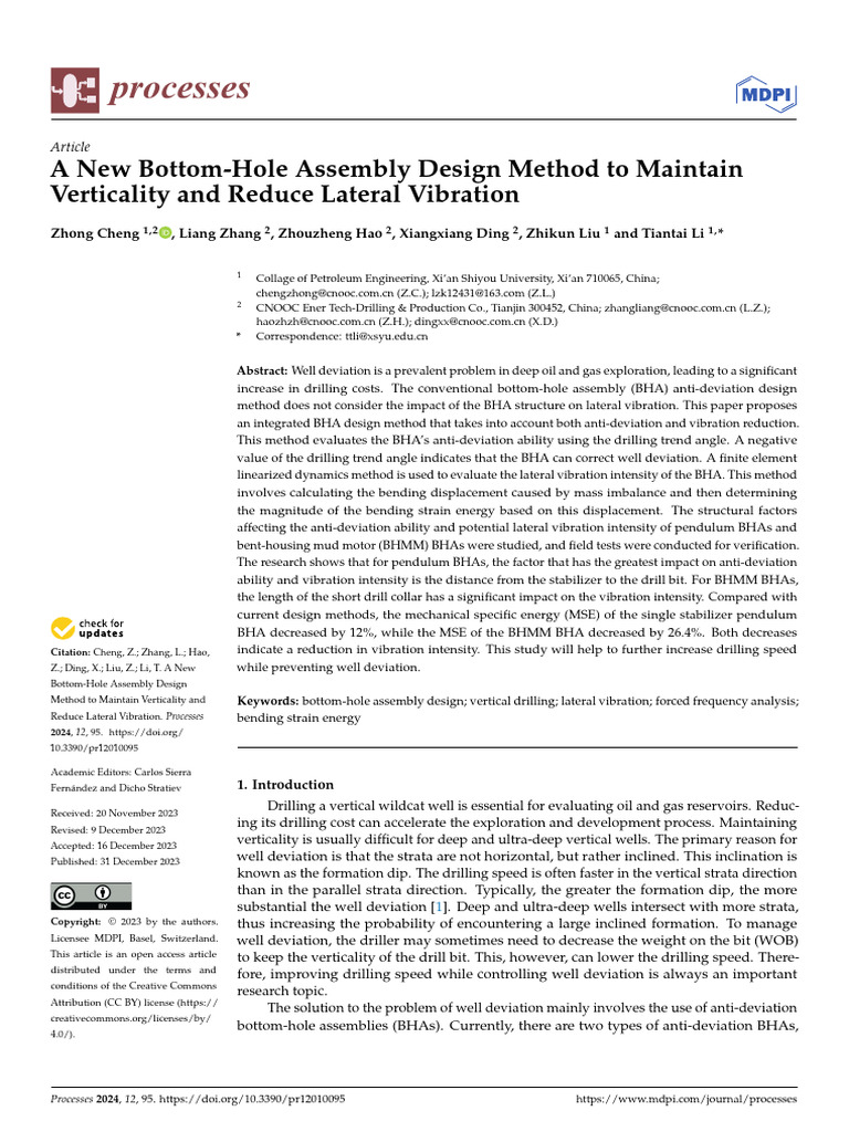 New BHA Design for Vertical Drilling | PDF | Trigonometric Functions ...