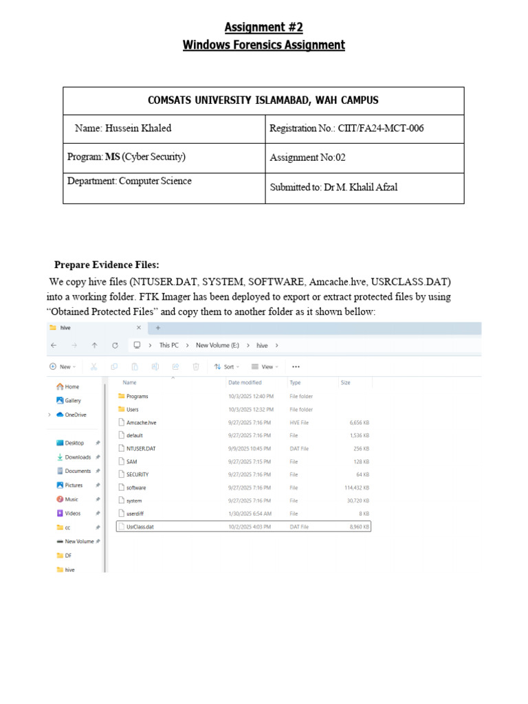 Assignment#2-Windows Forensics Assignment | PDF | Windows Registry ...