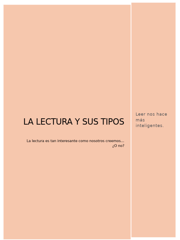 Tipos de lectura y sus beneficios | PDF | Comunicación | Aprendizaje