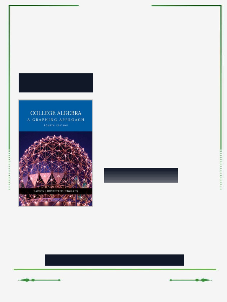 College Algebra A Graphing Approach 4th Edition Ron Larson ebook ...
