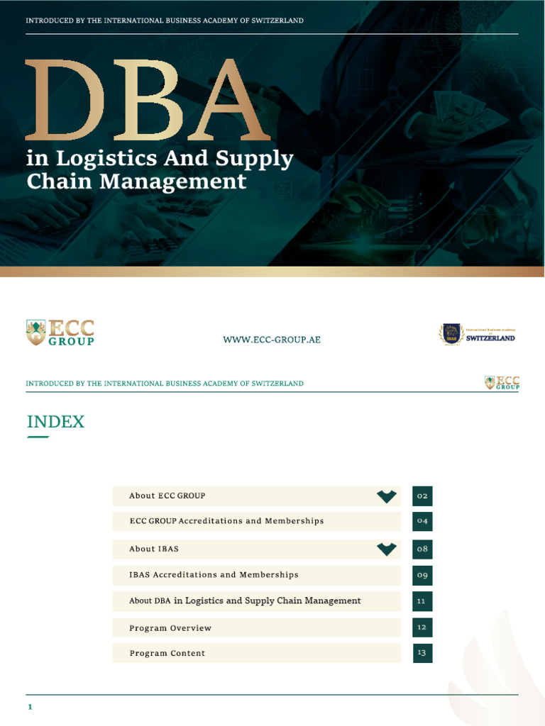 DBA in Logistics and Supply Chain Management (1) | PDF