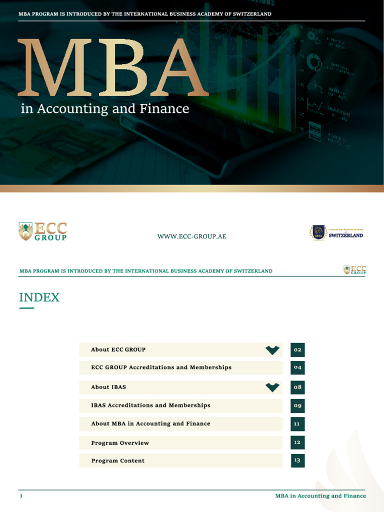 MBA in Accounting and Finance | PDF