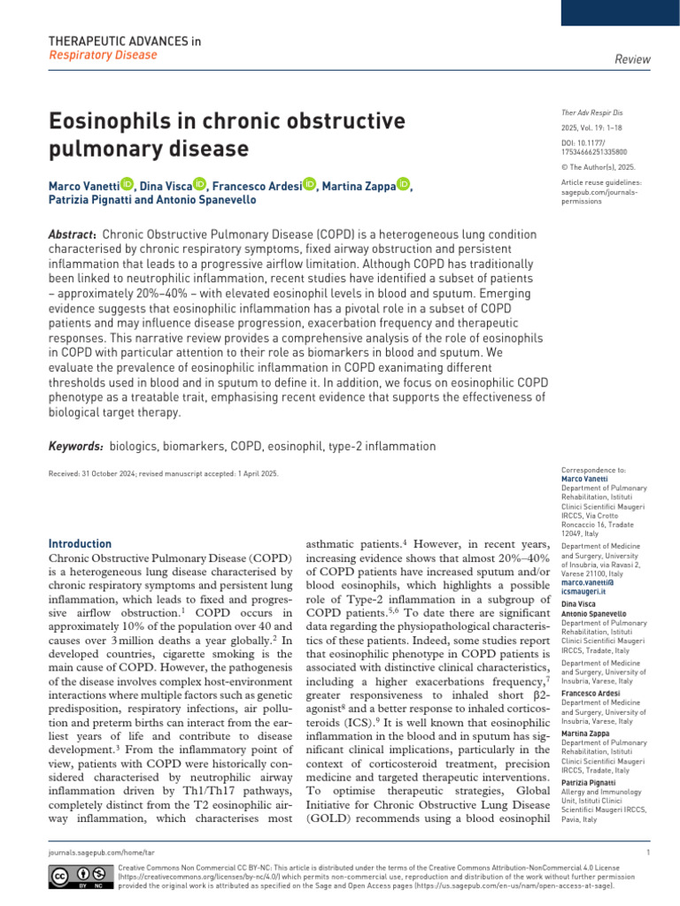 10.1177_17534666251335800 | PDF | Chronic Obstructive Pulmonary Disease ...
