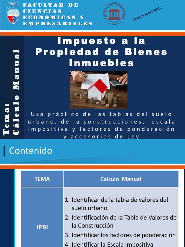 Cálculo Manual del Impuesto a la Propiedad | PDF | Impuestos