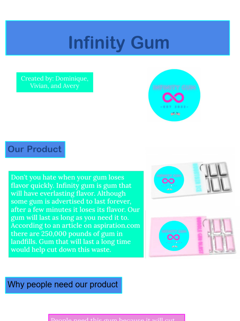 Infinity Gum: Everlasting Flavor Solution | PDF