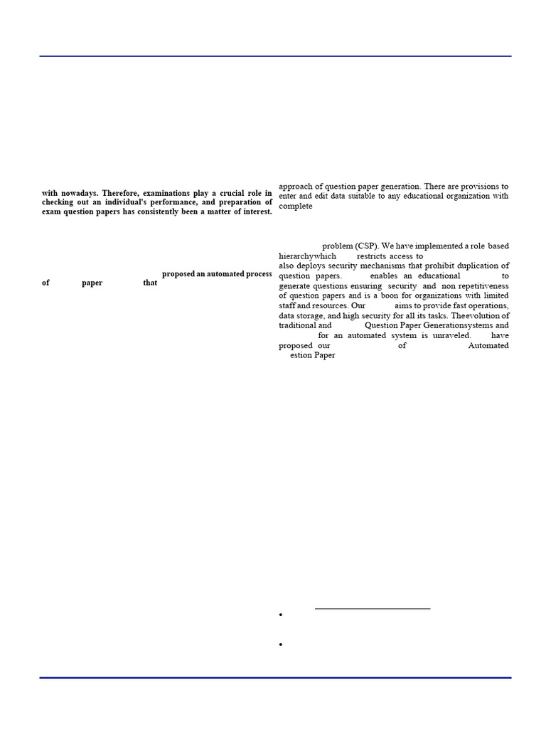Intelligent Automated Question Paper Generator | PDF | Normal ...