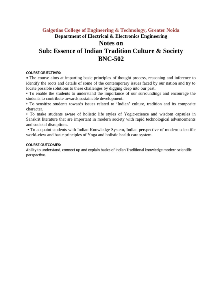 Essence of Indian Tradition Culture and Society | PDF | Ātman (Hinduism ...