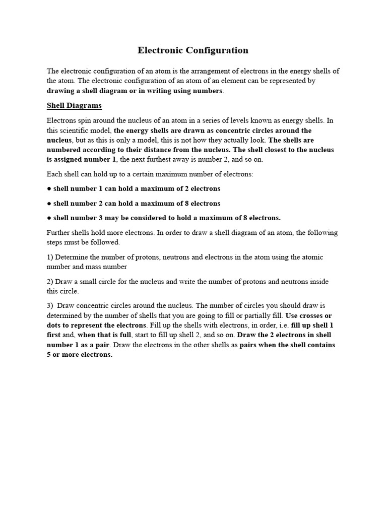 Understanding Electronic Configuration | PDF | Atoms | Atomic Nucleus