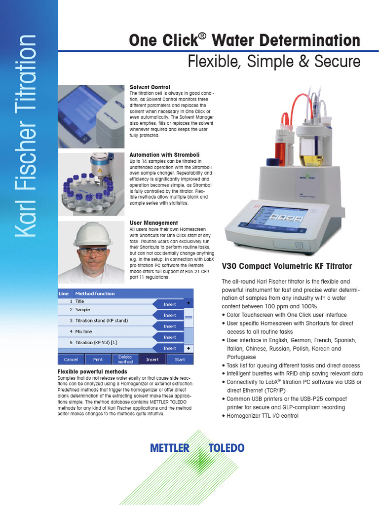 V30 Karl Fischer Titrator Overview | PDF | Computer Engineering | Computing