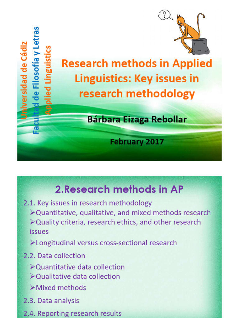 Research Methods in Applied Linguistics | PDF | Validity (Statistics ...