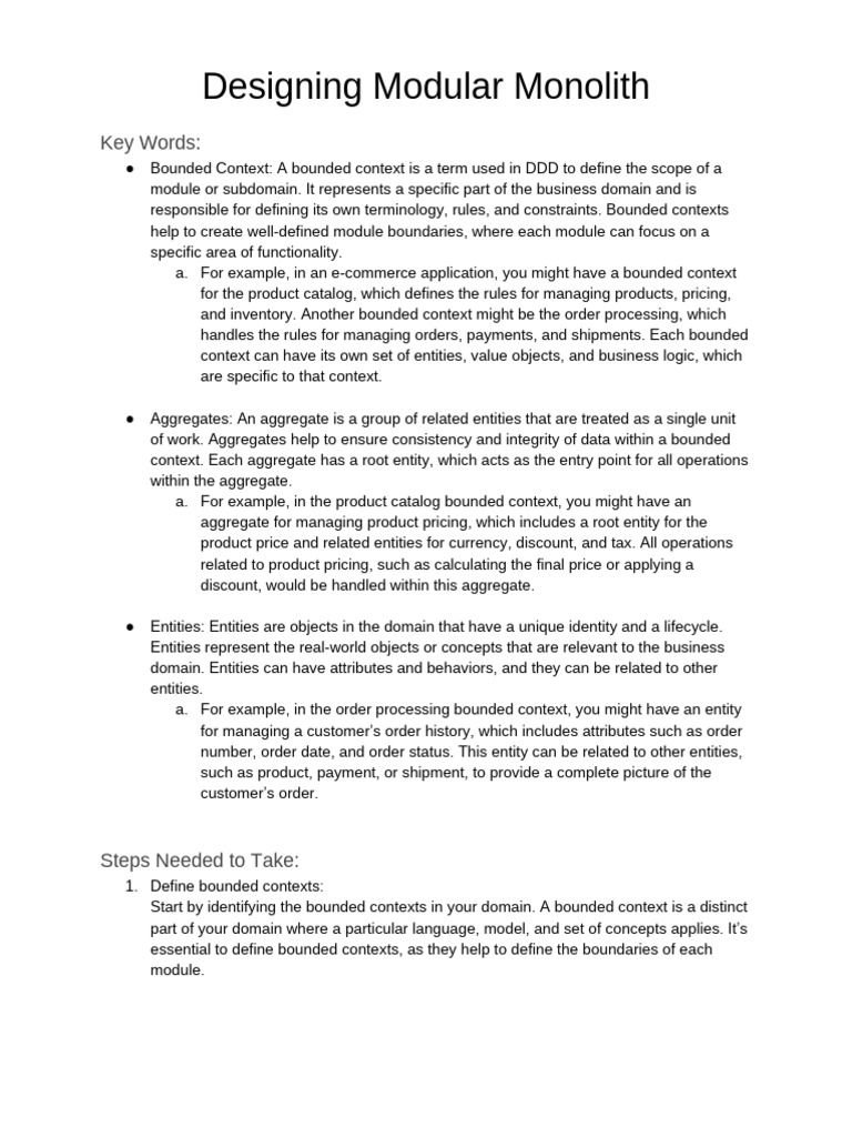 Modular Monolith Design Guide | PDF | Modular Programming | Information ...
