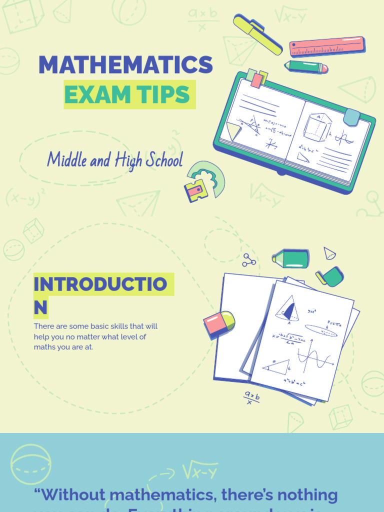 Essential Math Exam Tips for Students | PDF | Triangle | Mathematics