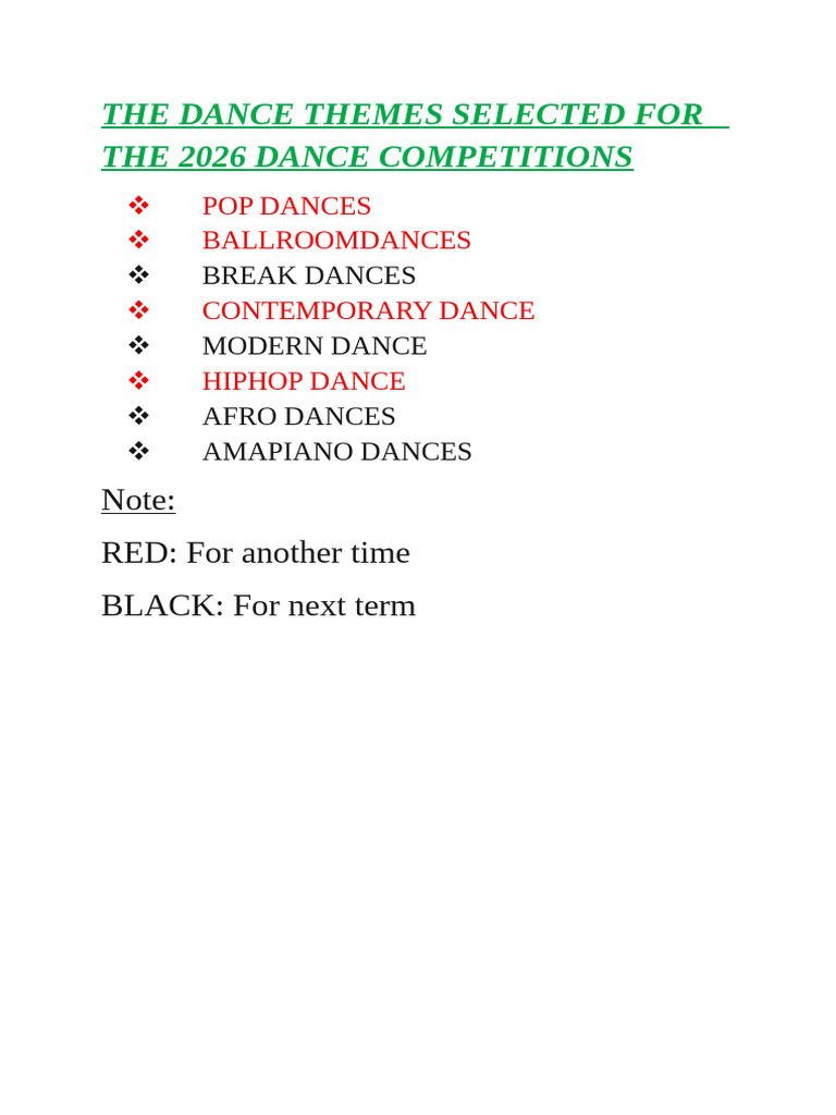 Dance Themes | PDF