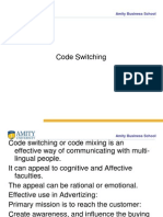 Code Switching: Amity Business School