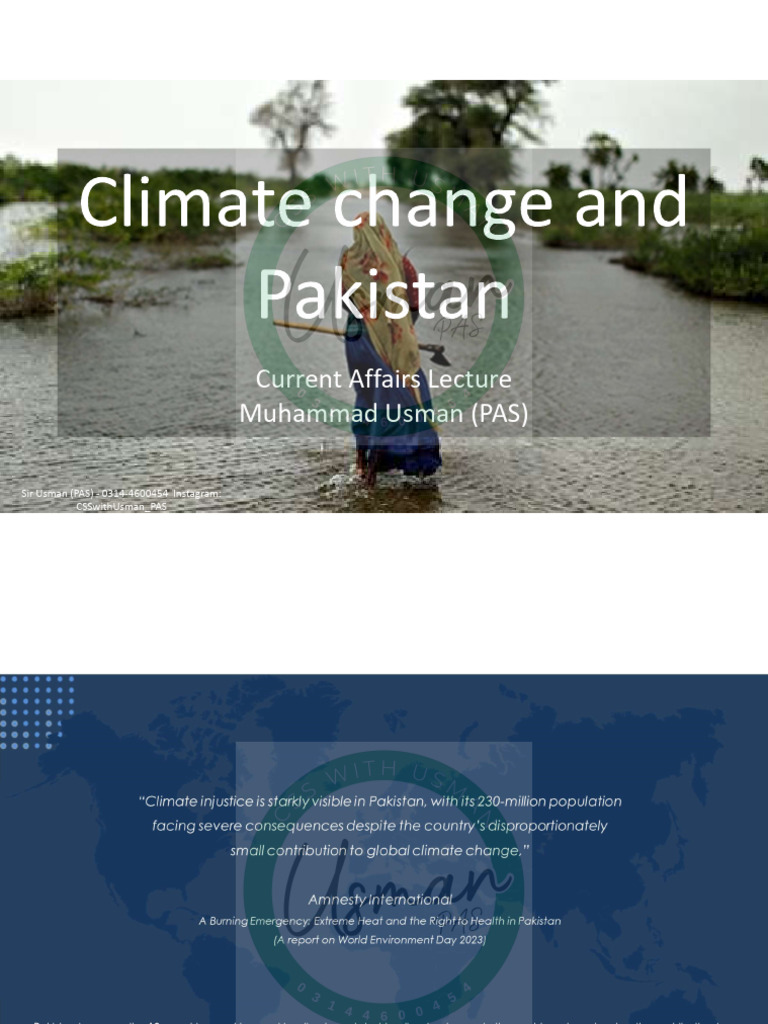 Climate Change Impact on Pakistan 2025 | PDF | Climate Change | Agriculture